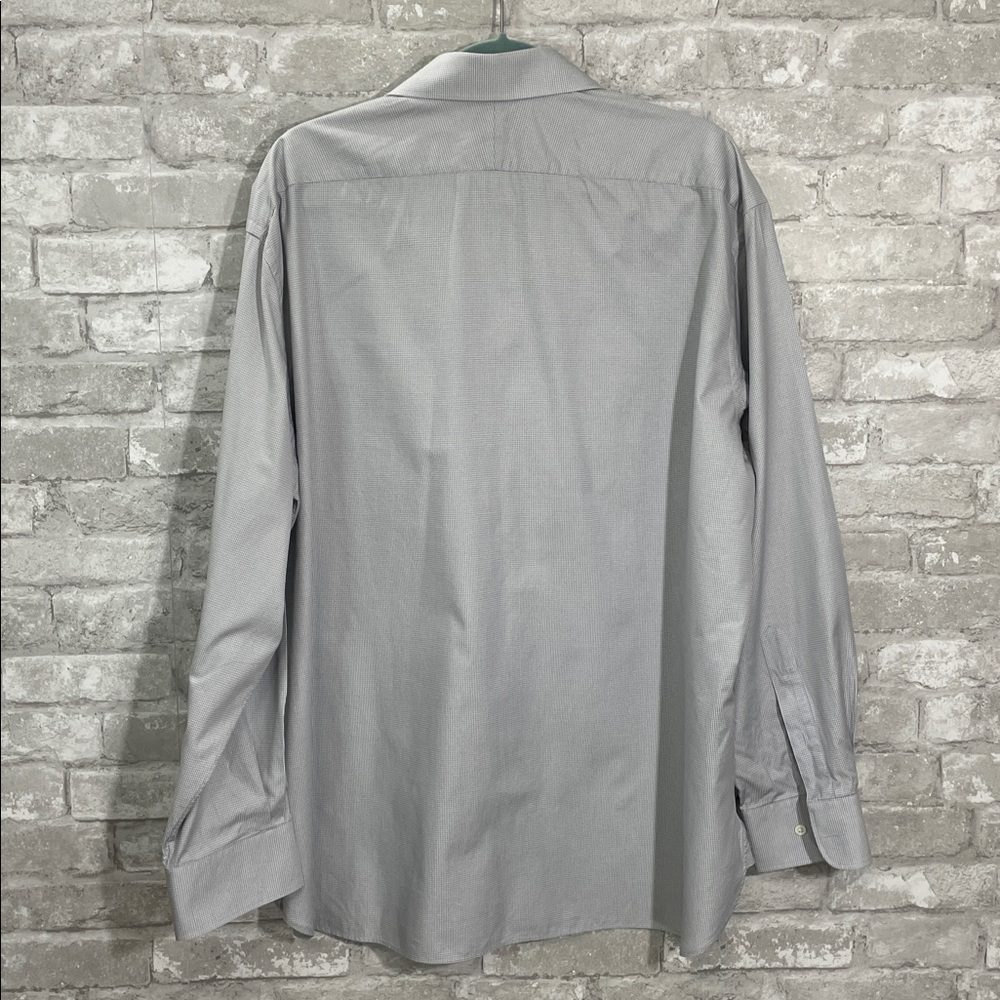 Ike Behar Men's Gray Checked  Dress Shirt - Picture 3 of 5